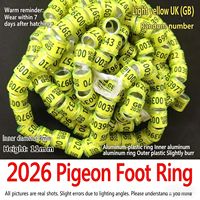 Bagues de patte légères 2026 pour pigeons étrangers, bagues de patte en aluminium et plastique pour pigeons voyageurs, fournitures pour toutes les aves