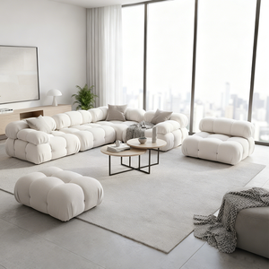 Ensemble de canapés modulaires en tissu moderne, design confortable pour salon, combinaison personnalisable, <span class=keywords><strong>canapé</strong></span> Mario Bellini - Product Image 5