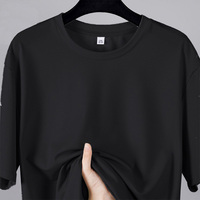 T-shirt imprimé à séchage rapide pour homme, manches courtes, col rond, polyester, tee-shirt de sport, bande réfléchissante, chemise géométrique pour la course à pied
