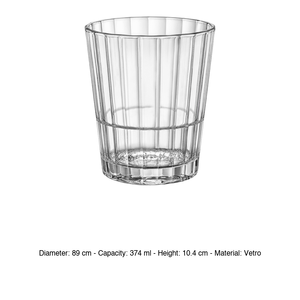 Vaso de Bar Oxford DOF 37.4 cl, Altura 10.4 cm, Diámetro 8.9 cm, Vidrio Templado Imp. Bormioli Rocco - Product Image 3