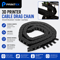 Chaîne porte-câbles en nylon Printex 10x11mm pour imprimante 3D, routeur CNC et câblage d'imprimante