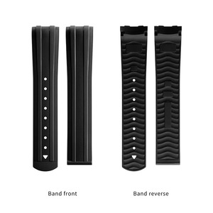 Jettda nhà máy bán buôn FKM cao su dây đeo đồng hồ cho omegaa Seamaster 300 CTS fluororubber ban đầu dây đeo đồng hồ - Product Image 1