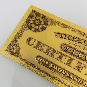 Billete Conmemorativo de $1,000 con Hoja de Oro de 1878, para Colección y Conmemoración - Product Image 5