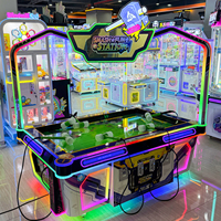 Machine de jeu d'arcade à monnayeur Smash Fun Station pour 6 joueurs, jeu de frappe au marteau Whack-A-Mole avec distribution de tickets