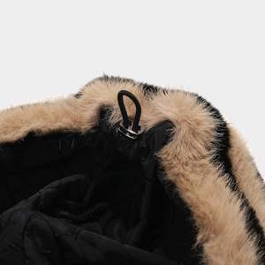 Gorro de Béisbol con Orejas de Gato, Peludo, con Estampado de Cebra, Grueso y Cálido, para Mujer, Estilo Casual Diario, Otoño-Invierno 2025 - Product Image 4