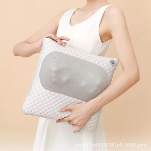 Wireless Smart Massage Pillow With <b>Heat</b> Therapy For Neck Shoulder Back Waist Full Body Relief Rechargeable Portable Design - Product Image 3