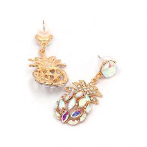 Pendientes de Piña de Moda, Estilo Europeo, Americano y Coreano, Geométricos, de Aleación de Zinc, con Tornillo, para Aniversario - Product Image 6