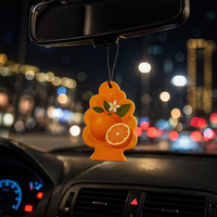 Carte parfumée suspendue en papier de coton absorbant personnalisée, évaporation naturelle longue durée, vente en gros, désodorisant automobile pour l'intérieur de la voiture
