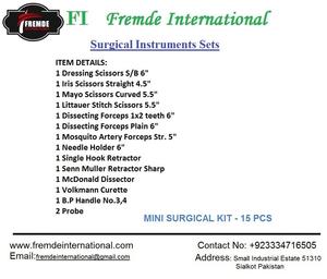 Ensemble d'instruments chirurgicaux de base MINI de 15 pièces - Product Image 3