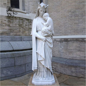 BLVE Statues en pierre naturelle blanche sculptées à la main religieuses personnalisées Statue en marbre <span class=keywords><strong>Simon</strong></span> Peter grandeur nature - Product Image 5