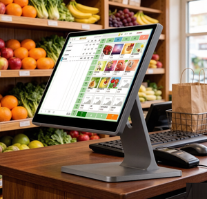 Sistema POS Touch Screen S18 Windows/Android GMS 15.6" in Alluminio con Lettore <span class=keywords><strong>di</strong></span> Carte NFC, Bluetooth, Wi-Fi, Design Ultra-Sottile, Registratore <span class=keywords><strong>di</strong></span> <span class=keywords><strong>Cassa</strong></span> per Negozi - Product Image 1