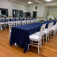 Nappes rectangulaires en polyester de 6 pieds sur 8 pieds pour mariage et fête