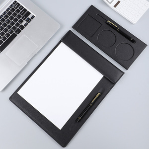Tùy chỉnh A4 Clip Board Da bằng văn bản pad với chủ Bút thư mục giấy Nguồn cung cấp văn phòng Organizer clipboard lưu trữ tài liệu - Product Image 2