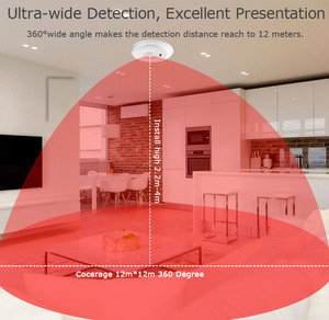 Home Security Alarmsysteem Batterij Werkende Plafond <span class=keywords><strong>Mount</strong></span> 433Mhz Draadloze Pir Bewegingssensor - Product Image 4