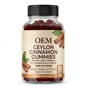 Gomitas de Canela de Ceilán, Suplemento para Adultos, Salud del Corazón, Cerebro y Articulaciones, Estimulante del Metabolismo, Sin Azúcar, Grado Alimenticio - Product Image 1