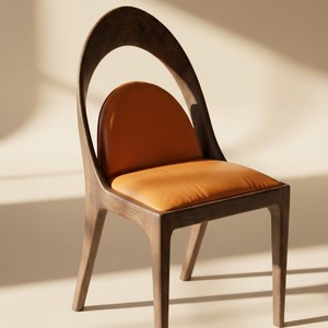 Chaise de salle à manger en noyer de designer haut de gamme, construction en bois massif, jointure à mortaise et tenon, mobilier moderne pour la maison et l'hôtel PISANO - Product Image 2