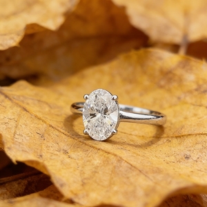 Design <span class=keywords><strong>classico</strong></span> stile <span class=keywords><strong>solitario</strong></span> 18k oro massiccio Hpht Cvd ovale laboratorio sviluppato diamante 0,6ct 1ct - Product Image 4