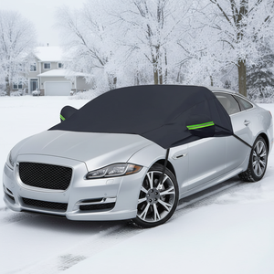 Housse <span class=keywords><strong>de</strong></span> pare-brise avant pour camionnettes, SUV, berlines, voitures, résistante aux intempéries, noire, anti-UV, imperméable, avec couvre-rétroviseurs latéraux - Product Image 1