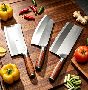 Juego de tres piezas de cuchillos afilados para rebanar, picar y cortar carne, de acero inoxidable forjado de alta calidad, OEM/ODM DIY - Product Image 5