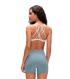 <span class=keywords><strong>Blu</strong></span> Plus Size Push up palestra Fitness abbigliamento ad alto impatto corsa Yoga Top <span class=keywords><strong>reggiseno</strong></span> <span class=keywords><strong>sportivo</strong></span> da donna - Product Image 1