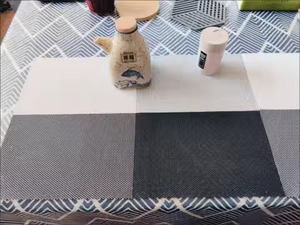 High Quality PVC Placemat Table Decoration <b>Mats</b> Set for Restaurant Hotel Luxury Gold Plastic Woven <b>Dinner</b> Dining Plate Dish <b>Mat</b> - Product Image 6