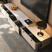Meuble Tv Moderne Simple Table Basse Combinaison Salon Ménage Rock Plaque Armoires De Rangement
