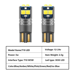 Xe LED Canbus T10 W5W 3030 6SMD 12V-24V 194 168 Tự Động Xe Nội Thất Ánh Sáng Wedge Dome đèn Đọc Sách Đèn LED Giải Phóng Mặt Bằng Ánh Sáng 6W - Product Image 3