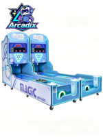 Machine de jeu de bowling d'arcade à monnayeur, simulateur de tir au laser Magic Bowling, usage commercial pour centre de jeux, parc d'attractions, FEC