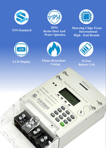 AMIソリューション スマートプリペイド電力メーター ミニグリッド スタンドアロン GPRS RF LoRaWan通信 STS IEC準拠 単相 - Product Image 4