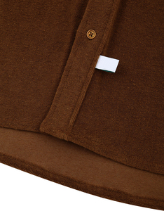 OEM Custom New Fashion uomo camicia con bottoni in spugna 100% tessuto a maglia di cotone con motivo stampato - Product Image 6