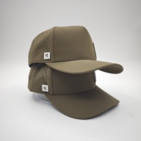 Casquette de golf sportive en Oxford imperméable à cinq panneaux, perforée au laser, respirante, faible MOQ, OEM, accessoire de sport