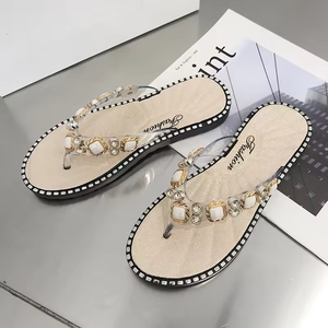 Sandalias de verano para mujer, sexys, a la moda, para exteriores, con parte superior de PU, suela de TPR, transpirables, ligeras, cómodas y planas. - Product Image 3