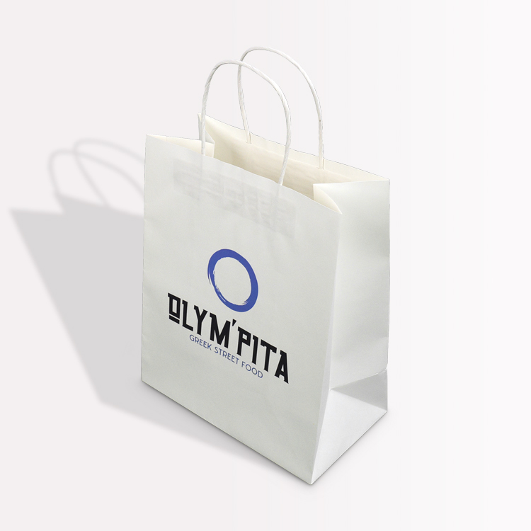 Custom Design Eco-friendly Durable Twisted Paper Handles Gift Bag With Your Own Logo