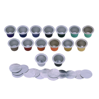 Capsules écologiques colorées, distributeur de capsules de café vides, récipient en aluminium rechargeable, conteneur en aluminium alimentaire