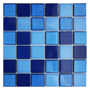 Piastrella a Mosaico Artistica in Porcellana <span class=keywords><strong>Azzurra</strong></span> 6X6 per <span class=keywords><strong>Piscina</strong></span> - Product Image 6