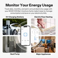 Interruptor Inteligente Zigbee SONOFF BASIC-ZB1GSP para Riel DIN, 32A, Alta Potencia, Bipolar, con Seguimiento de Energía y Protección contra Sobrecarga