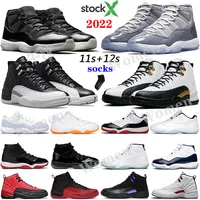 Sapatos esportivos retrô j 11 12, sapatos de basquete, violeta puro e cinza, mais novo, alta qualidade, 2022