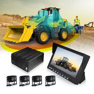 4CH 1080p IPS Screen Car Truck Bus Fleet Tracking Device Rear 360 View Reverse Camera System GPS MDVR Security Parking System
