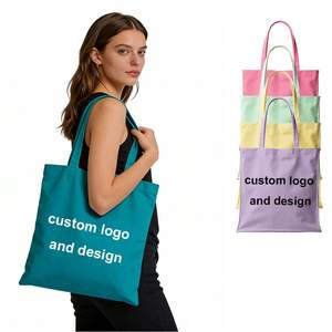 Bolsa de Compras Reutilizable Tipo Tote, Bolsa de Gimnasio de Buena Calidad, Bolsa de Lona Personalizada para Compras - Product Image 1