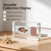 Cadre photo de table moderne en acrylique épais, double face transparent, personnalisé en usine, imprimé sérigraphié, avec un design haut de gamme