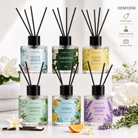 Diffuseur de parfum d'intérieur de luxe de haute qualité à bâtonnets en verre, aux huiles essentielles naturelles, pour une diffusion longue durée