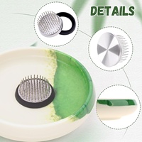 Kit Kenzan Bunga Ramah Lingkungan Berlapis Glaze Jepang, Pot Mangkuk Plastik Putih 5,35 Inci, Kenzan 1,57 Inci untuk Rangkaian Bunga di Rumah