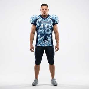 Maillot de football américain personnalisé pour adulte, coupe classique, unisexe, col en V, manches courtes, 100 % évacuation de l'humidité, imprimé par transfert thermique, pour équipe - Product Image 4