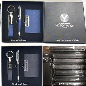 Juego <span class=keywords><strong>de</strong></span> Regalo 3 en 1: Porta Tarjetas, Bolígrafo + Llavero, Artículos Promocionales Corporativos <span class=keywords><strong>de</strong></span> Lujo Personalizados <span class=keywords><strong>2022</strong></span> - Product Image 4