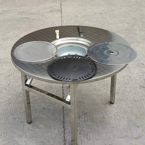 Foldable Stainless Steel Custom Cutouts <b>Table</b> <b>Folding</b> Charcoal Stove Induction Cooker Square <b>Round</b> Dining <b>Tables</b> <b>TABLE</b> Fold & Cu - Product Image 4