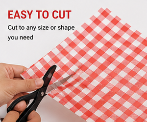<b>Red</b> Checkered Greaseproof <b>Paper</b> Sheets 12x7.5 Inch for Food Packaging - Product Image 4