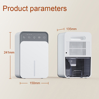 Offre Spéciale 2025 tendance sécheur d'air semi-conducteur de luxe technologie Peltier Mini conception portable déshumidificateur d'air intelligent maison