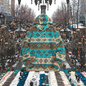 High Quality Solid Nonwoven Printed <b>Hoodies</b> 100% <b>Sherpa</b> Fleece Heavyweight Eco-Friendly Windproof Comfortable Regular Fit for - Product Image 3