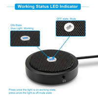 Mini microphone de conférence USB omnidirectionnel à condensateur pour ordinateur de bureau