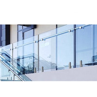 Balustrade en Verre Trempé 10MM 12MM 15MM la Plus Vendue, Verre Trempé pour Rampe d'Escalier